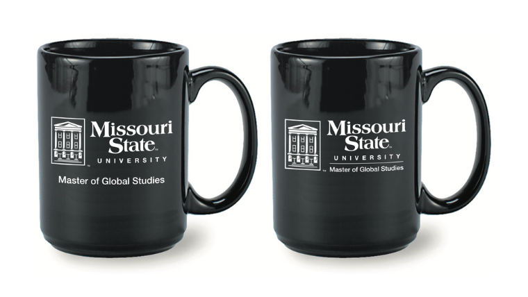 Black Missouri State University Master of Global Studies Mug