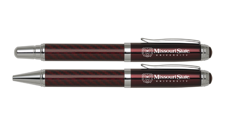 Maroon bear head Missouri State University pens