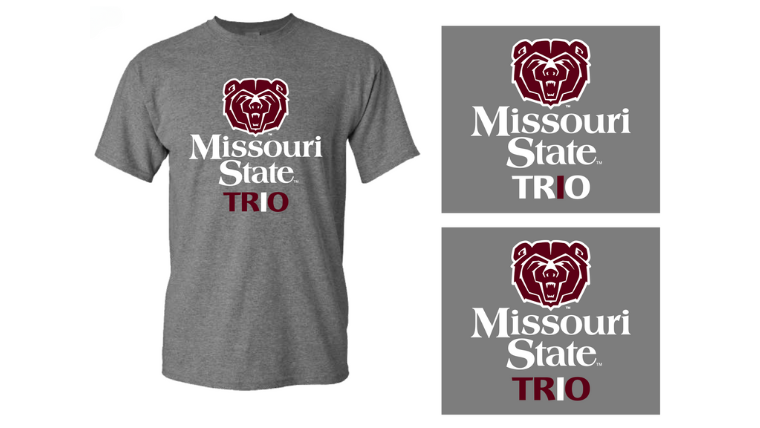 Gray Bear Head Missouri State Trio T-shirt